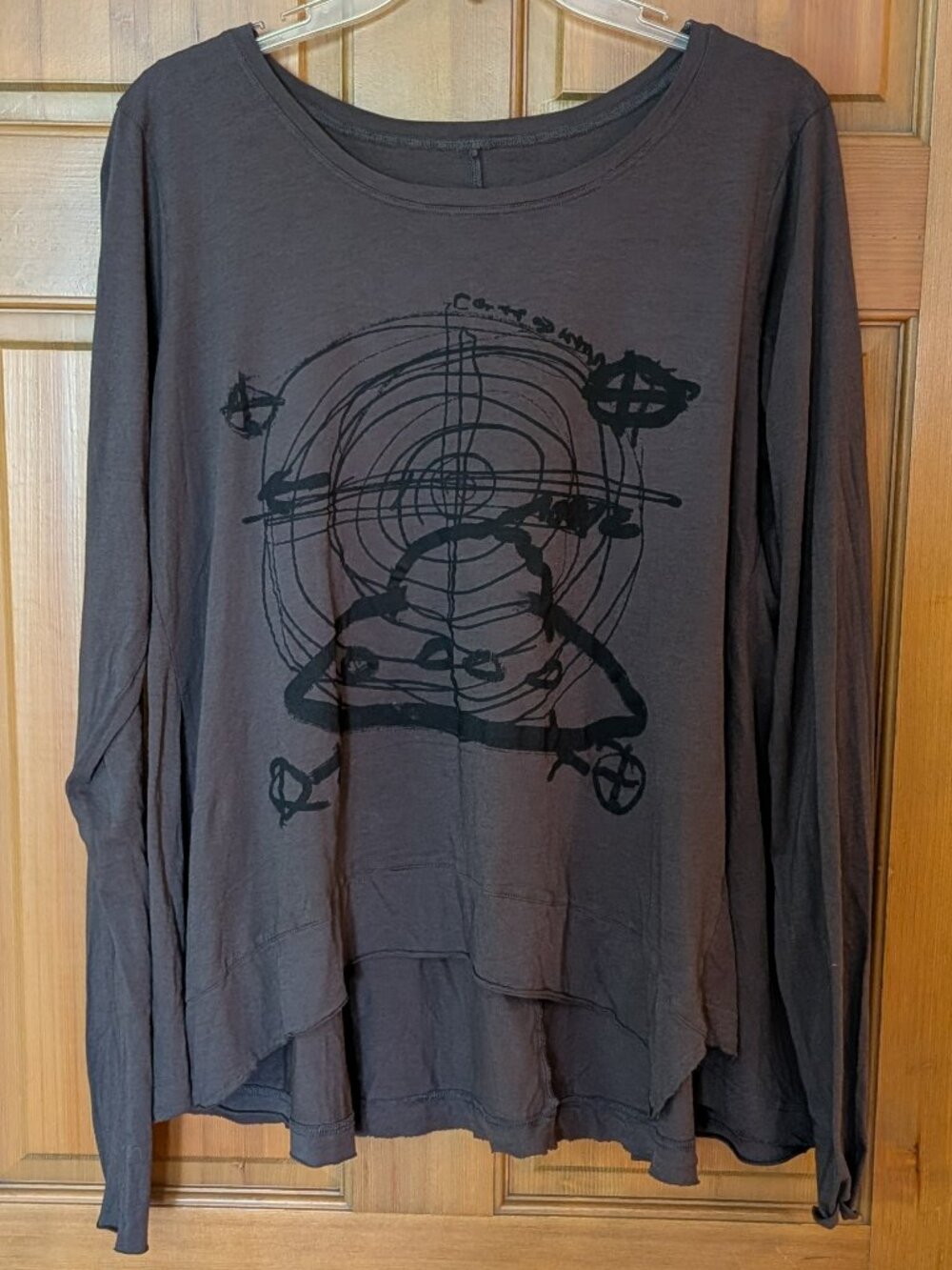 NWOT Studio Rundholz Black Label Avant-Garde Graphic Long Sleeve Tunic XL